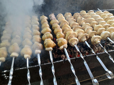 Очень вкусный и сочный шашлык от кафе «Три льва» со скидкой до 50%!