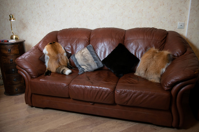 Natural fur, подушки из меха