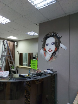 Шарж, портреты, роспись стен