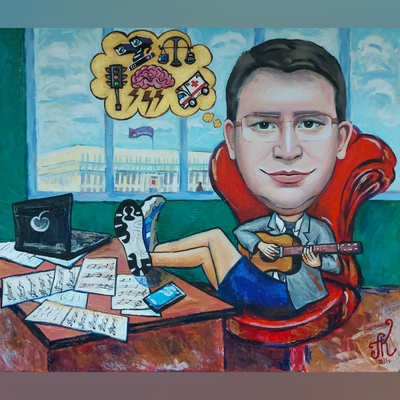 Шарж, портреты, роспись стен