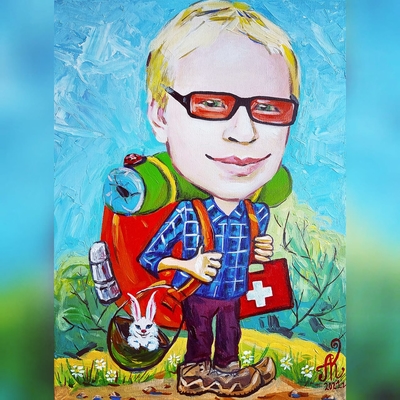 Шарж, портреты, роспись стен