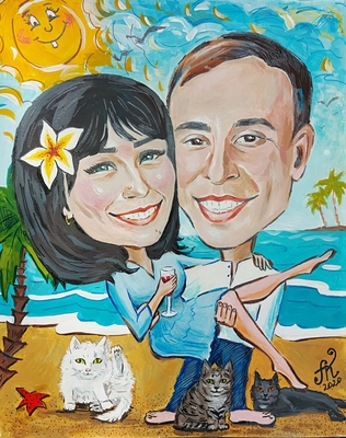 Шарж, портреты, роспись стен