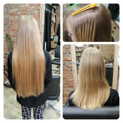 Наращивание волос на итальянских материалах