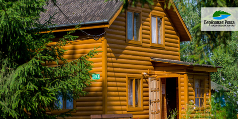 Тепло русской бани и уют деревянных домиков — Ваш идеальный отдых на базе «Берёзовая роща» со скидкой 35%