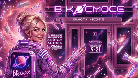 Откройте для себя вселенную безупречной красоты в пространстве «В Космосе» со скидкой до 50%!